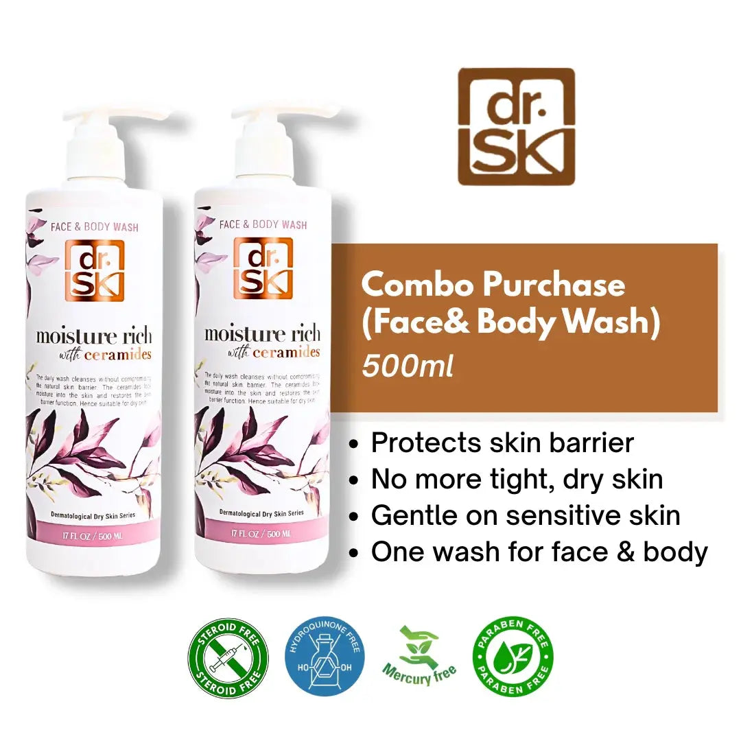 Combo Pack dr.SK Ceramide Face & Body Wash Dry Itchy Skin