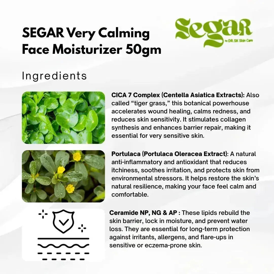 SEGAR Very Calming Face Moisturiser 50g Barrier Repair dr.SK Skincare
